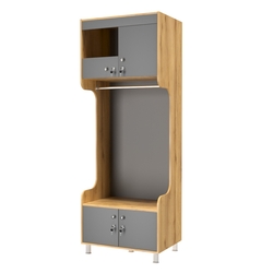 Шкаф для раздевалок Спорт-Фит №1, Дуб Золотистый и Темно-Серый