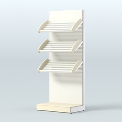 Стеллаж для хлеба и выпечки с тремя наклонными полками Феникс №1, Крем Вайс + Белый