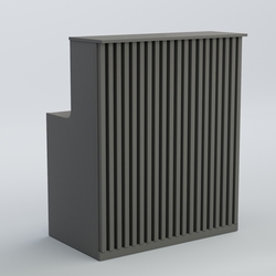 Ресепшен прямоугольный серии ВЕРТИКАЛЬ №1, Темно-Серый