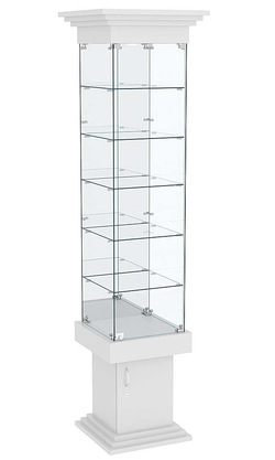 Витрина зеркалом и пятью полками ДОНЖОН №504, Серый