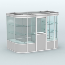 Павильон из профиля пристенный №8а (4,05 кв. м), Серый