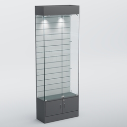 Витрина СЕТЬ №5 с экономпанелью, Темно-Серый