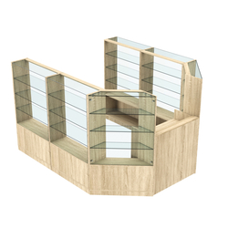 Торговый пристенный островок ГРАЦИЯ №7 (открытый) (5.24 кв.м), Дуб сонома