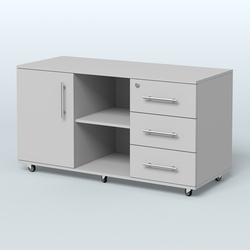 Приставка подкатная Лонди, цвет дуб шамони светлый, Серый