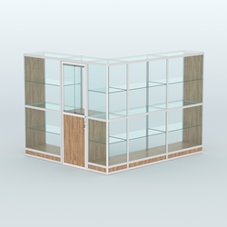 Павильон из профиля угловой №1г (5,5 кв.м), Дуб Канзас коричневый