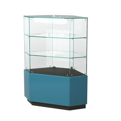 Витрина шестиугольная "Диаманд" №5, ЛДСП черный + МДФ бриз