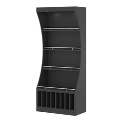 Стеллаж Гарант №1-3-900-О с ограничителями , Черный