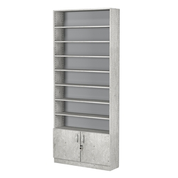 Стеллаж из ДСП с 7-ю полками 250x900 мм серии LEVEL-7 №11 (З/C - ДВП), Метрополитан Грей