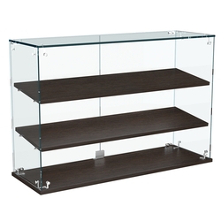 Витрина Истра настольная №29-ДН с наклонными полками из ДСП, Дуб Венге