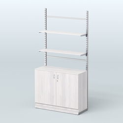 Система ЭЛЕГАНТ №8 без ДСП с тумбой T23 (1200 мм), Ясень Анкор светлый
