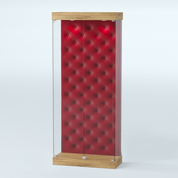 Витрина под знамя №1Б-900 (задняя стенка бархат каретка), Дуб Канзас коричневый