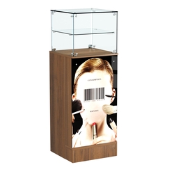 Прилавок со световым коробом узкий №12, Орех