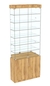 Высокая витрина ИСТРА №732 (задняя стенка - зеркало) Дуб Золотистый
