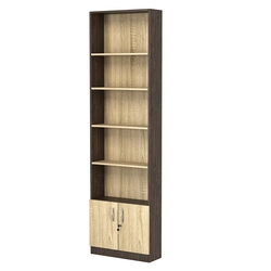 Стеллаж из ДСП с 4-мя полками 200x600 мм серии LEVEL-4 №3 (З/C - ДВП), Дуб Венге + Дуб Сонома