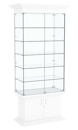 Витрина с дверками широкая с 5-ю полками ЦИТАДЕЛЬ №501, Белый
