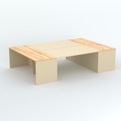 Стол для переговоров Вектор №2, Крем Вайс и Дуб Золотистый