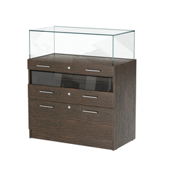 Прилавок ювелирный "Диаманд" №2-1000 пристенный, Дуб Венге