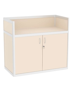 Прилавок под кассу из профиля №5  (закрытый), Крем Вайс