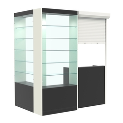 Угловой павильон №1-5П (2,16 кв.м), Черный и Белый