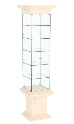 Витрина стаканчик с пятью полками КОЛОСС №502, Крем Вайс