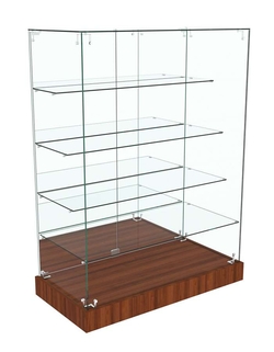 Прилавок ОТРАЖЕНИЕ с четырьмя стеклянными полками №9, Орех