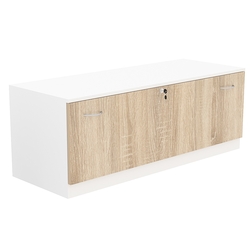 Тумба T-11 1200мм (H-450мм c одним выдвижным ящиком), Белый + Дуб Сонома