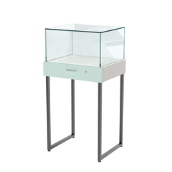 Прилавок ювелирный "Диаманд" №4-600, ЛДСП белый + МДФ мята