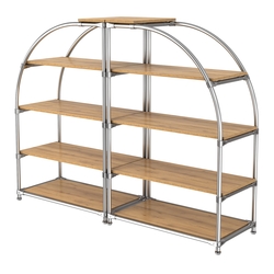 Комбинация стендов TD-06 №1-4 (с полками ДСП 16мм), Дуб Золотистый