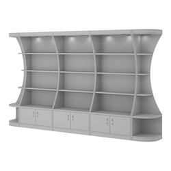 Пристенный высокий стеллаж ГАРАНТ №3, Серый