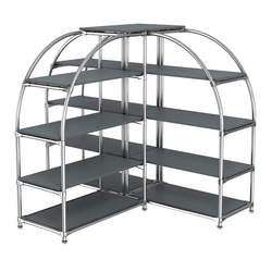Комбинация стендов TD-06 №2-4 (с полками ДСП 16мм), Темно-Серый