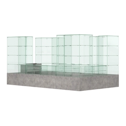 Павильон ИСТРА островной №10 (10, 48 кв.м), Бетон Чикаго светло-серый F186 ST9