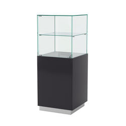 Витрина ювелирная квадратная "Диаманд" №8, ЛДСП серый +МДФ графит