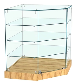 Прилавок Истра №106 угловой (закрытый), Дуб Золотистый