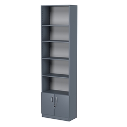 Стеллаж из ДСП с 4-мя полками 300x600 мм серии LEVEL-4 №5 (З/C - ДВП), Темно-Серый