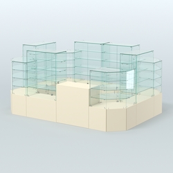 Павильон ИСТРА в центр зала №3а (закрытый) (8, 26 кв.м), Крем Вайс