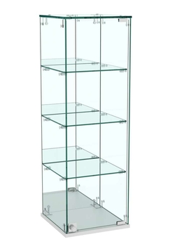 Витрина Истра настольная №27 (задняя стенка - зеркало), Серый