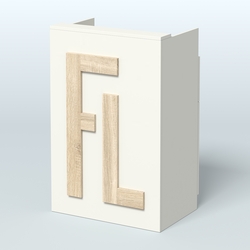 Прилавок "Фаберлинк" №3 под кассу, Белый + Дуб Сонома