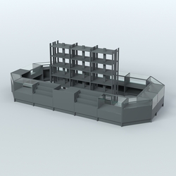 Торговый Островок "Эконом" №4 (18, 6 кв.м), Темно-Серый