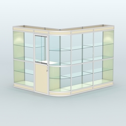 Павильон из профиля угловой №2в (5,5 кв.м), Крем Вайс