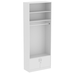 Торговый стеллаж с каркасом из ДСП для одежды №8, Серый