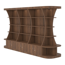 Островной высокий стеллаж ГАРАНТ №4, Орех