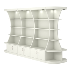 Островной высокий стеллаж ГАРАНТ №4, Белый