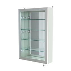 Витрина настенная №2-2А высокая с зеркалом серии Collecto, Белый