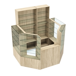 Торговый пристенный островок ГРАЦИЯ №2 (открытый) (3.3 кв.м), Дуб сонома