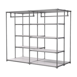 Хромированное вешало ПЛАТФОРМА №1-3 с полками ДСП 16мм, Ясень Анкор светлый - U31104