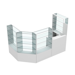 Торговый пристенный островок ГРАЦИЯ №3 (открытый) (4.68 кв.м), Серый