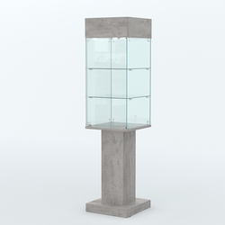 Витрина для музеев "Коллекция" №24, Бетон Чикаго светло-серый F186 ST9