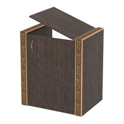 Недорогой прилавок-проход с декоративными молдингами №ПДМ-ПР-600, Дуб Венге