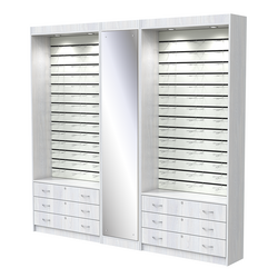 Комплект витрин под очки №11+1+11 (открытый доступ), Ясень Анкор светлый