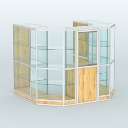 Павильон из профиля пристенный №3г ( 4,32 кв. м), Дуб Золотистый